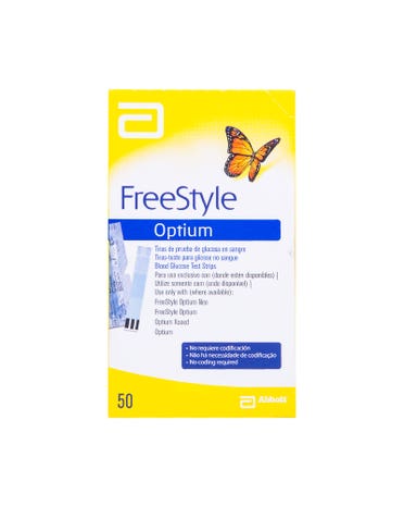 Freestyle Optium Neo Tiras de Prueba de Glucosa 50 pz