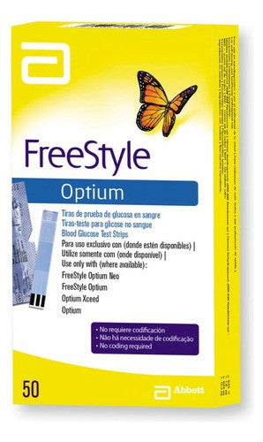 Freestyle Optium Neo Tiras de Prueba de Glucosa 50 pz